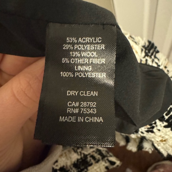 House of Harlow 1960 Houndstooth Wool-blend Tweed Blazer - Picture 9 of 9